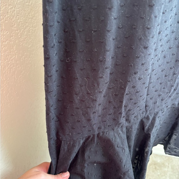 J. Crew Size 6 Dress Black Midi in Cotton Clip Dot Sleeveless - Picture 3 of 7